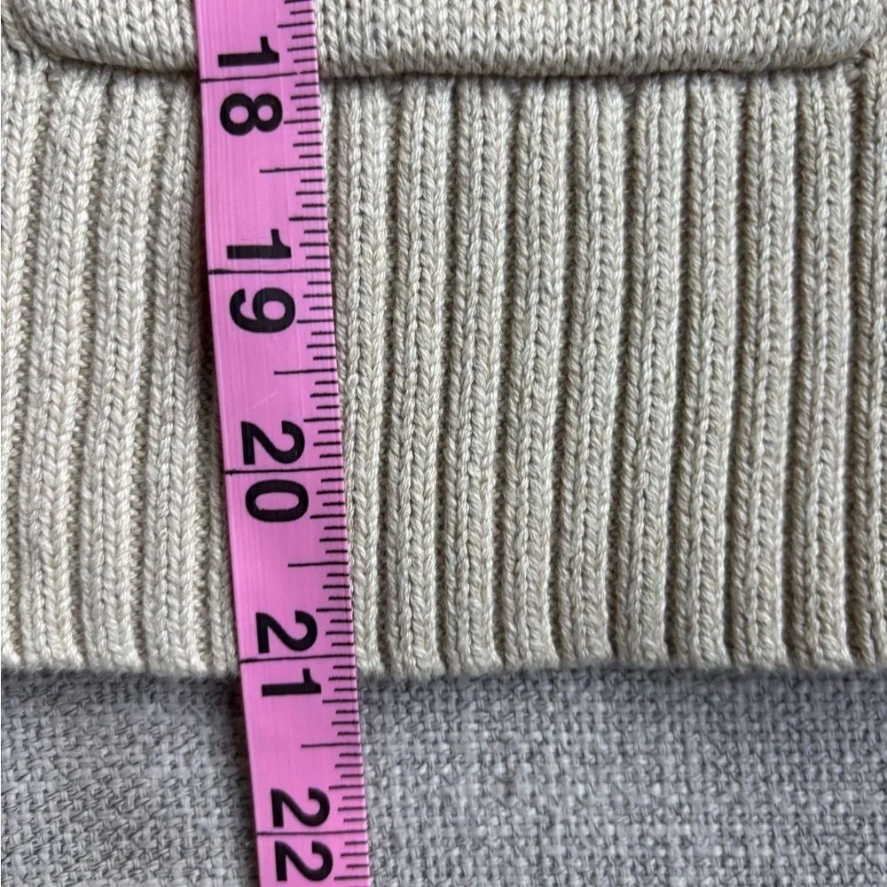Banana Republic Essential Short Cardigan Black Beige Striped Wool Silk Blend S